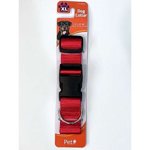 XL Dog Collar by Pet Inc. 3 Color Choices With D-Ring & Adjustable Length - Picture 1 of 1